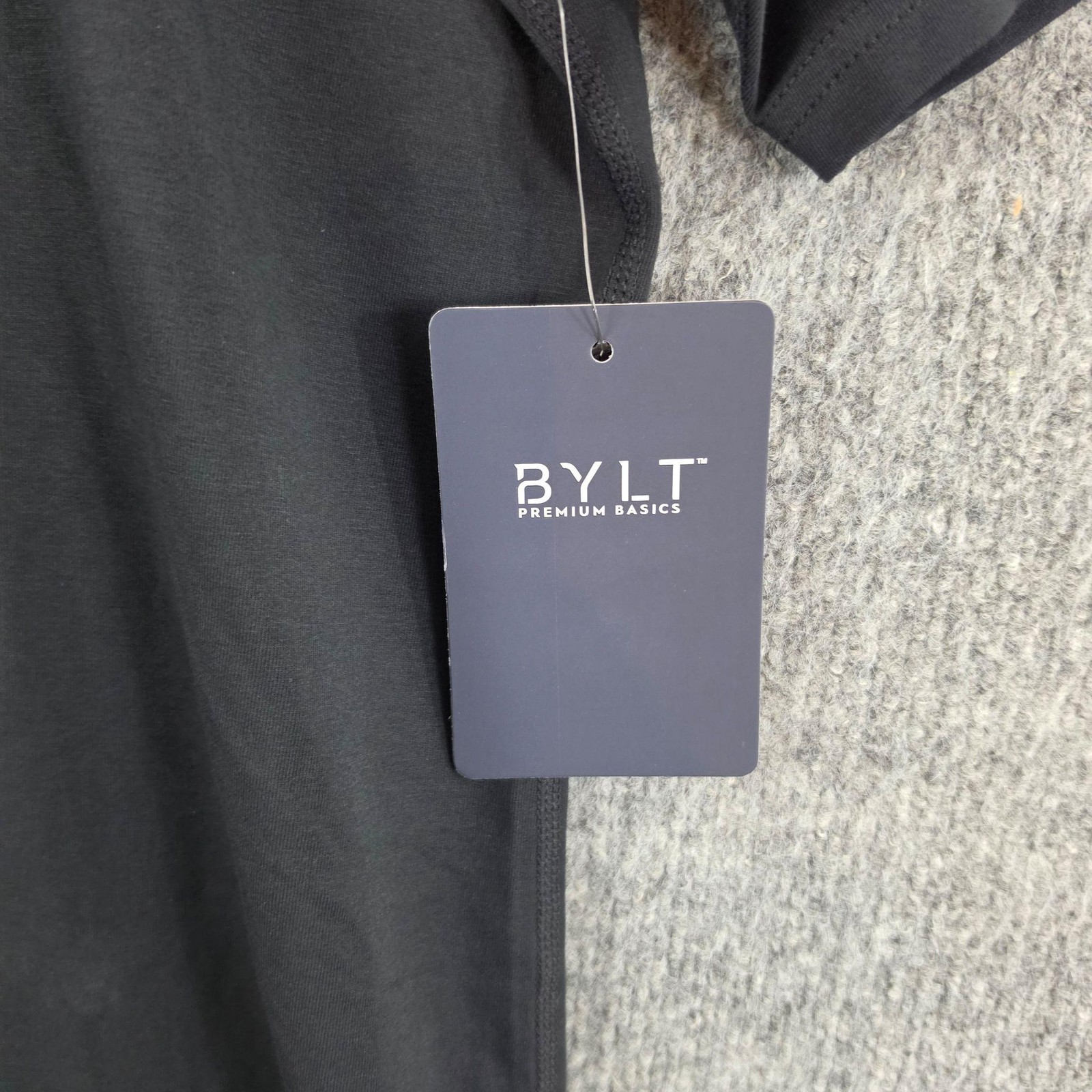 Bylt Shirt Mens 2XL Drop Cut Lux Black Premium Basics Crewneck Tee Minimalist