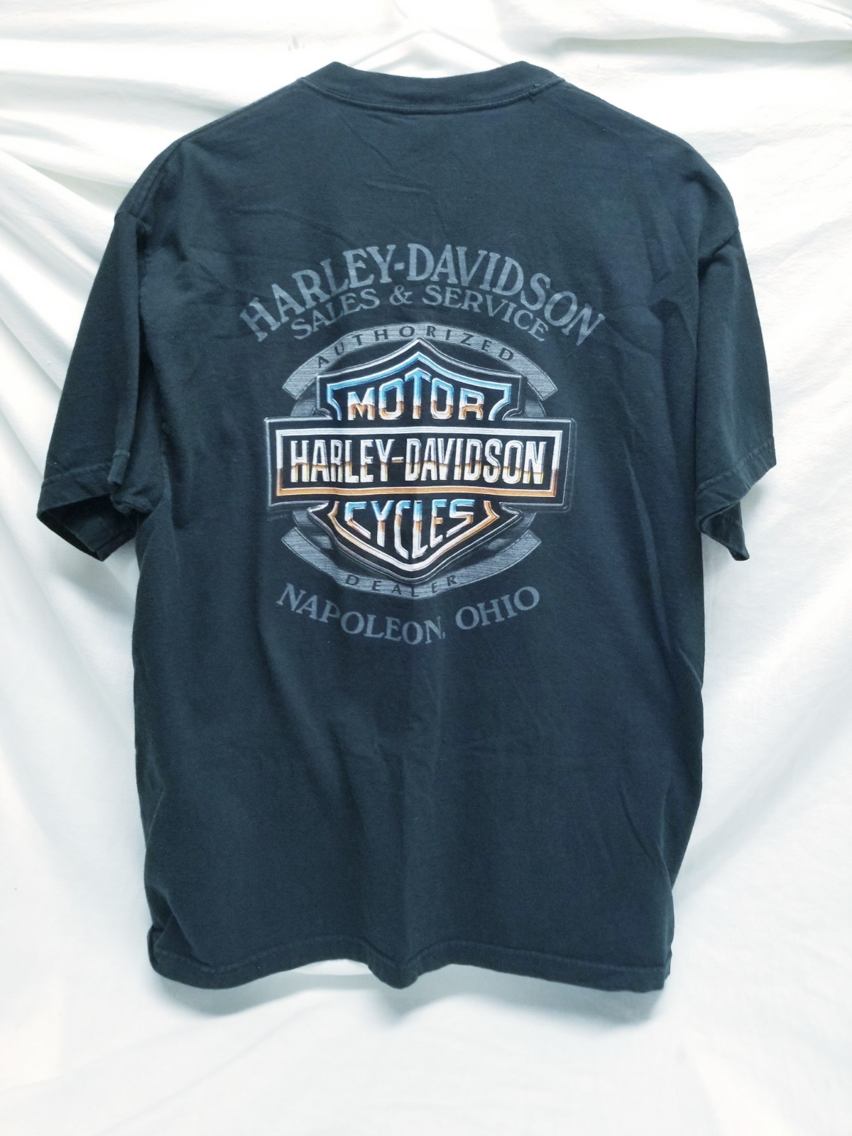 Vintage Y2k Harley Davidson T Shirt Size Large Motorcycle Wolf