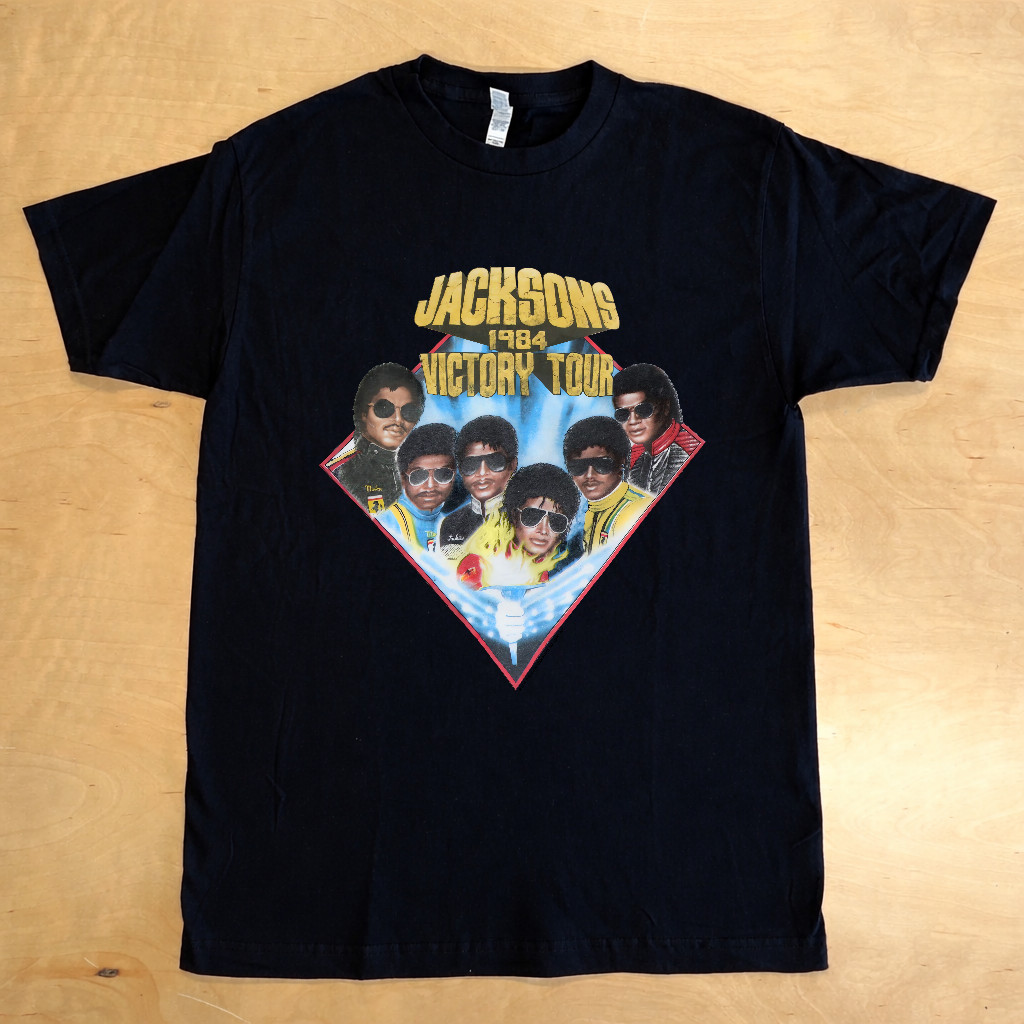 Vintage The Jackson 5 Victory Tour Cotton White Unisex T-Shirt J745