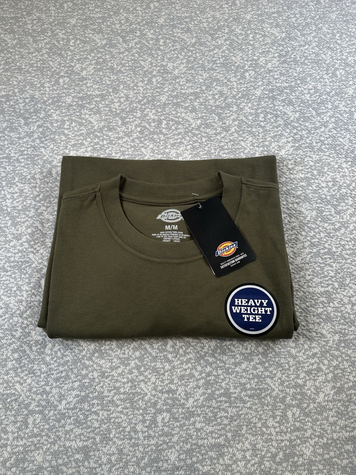Dickies Heavy Weight Tee , Medium Army Green , Workwear , Imperfections Visible