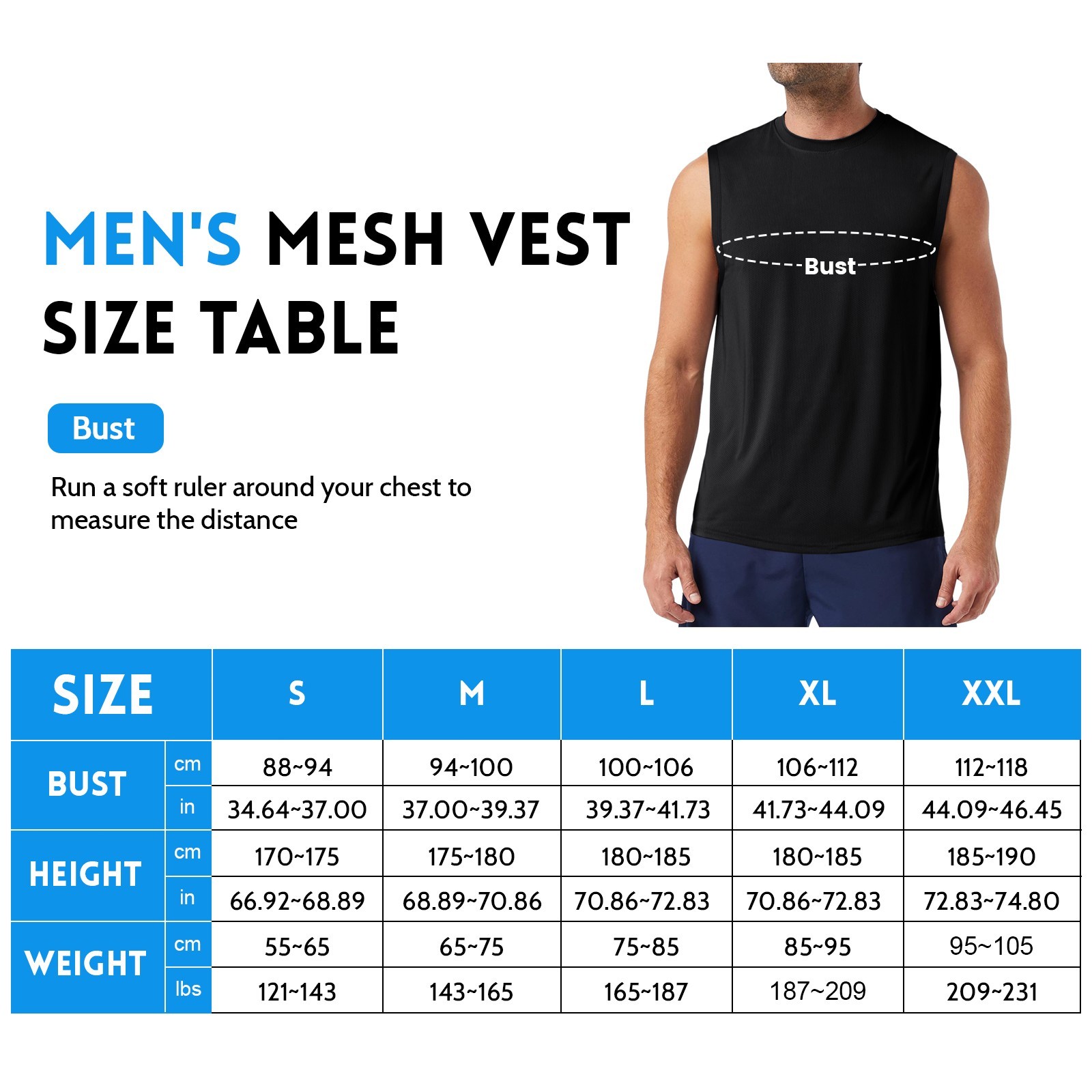 3 Pack Men Quick Dry Sleeveless Muscle Shirts Gym Summer Fitness Workout Running