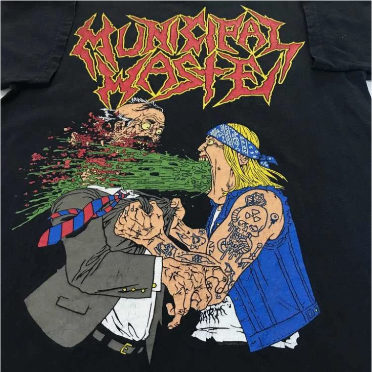Municipal Waste Band 2010 Cotton Gift For Fan S-3XL Black T-shirt