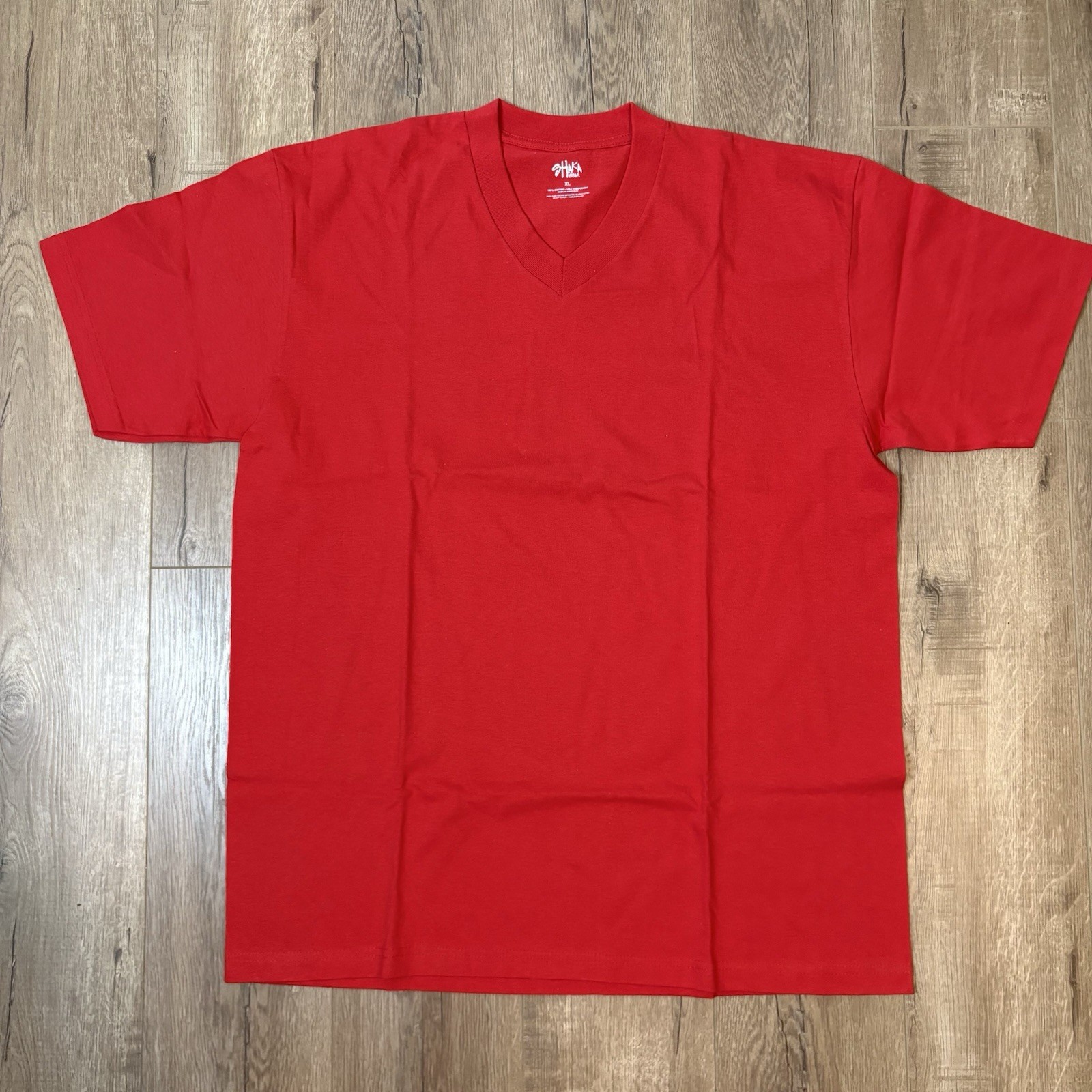 Shaka Wear Adult Active Short Sleeve V-neck Stylish Plain T Shirt SHASS