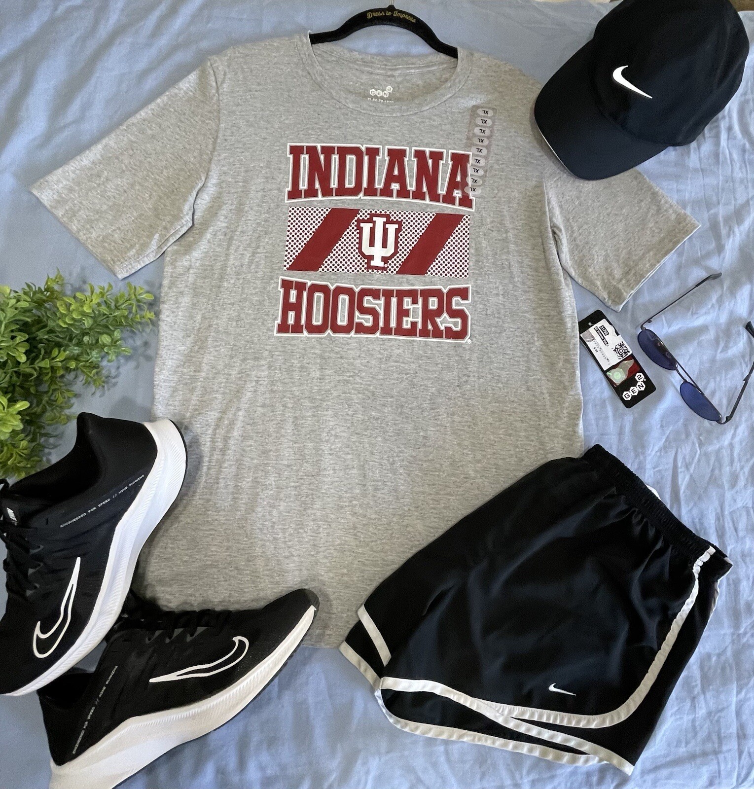 GEN 2 Indiana Hoosiers Gray T-Shirt Short sleeve XL/ TG/ EG New