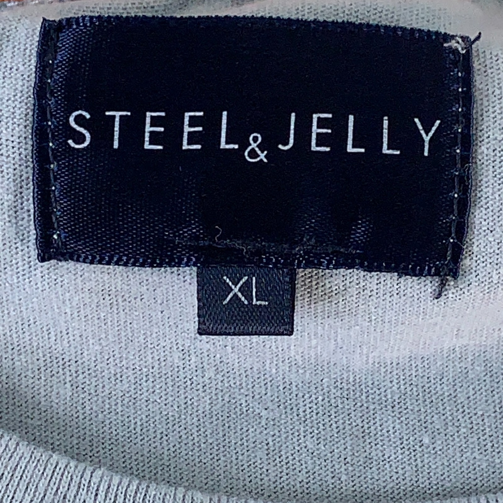 Steel & Jelly Mens XL Light Blue Travel Graphic Short Sleeve Crew Neck Tee *Flaw