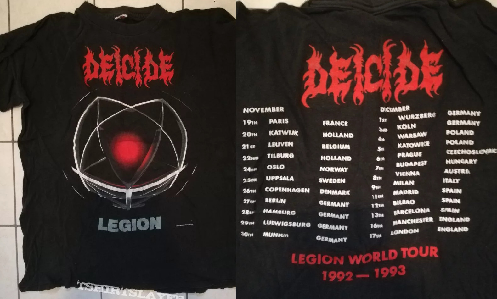Deicide – Tour 1992 Unisex Classic Reprint T-shirt All sizes L154