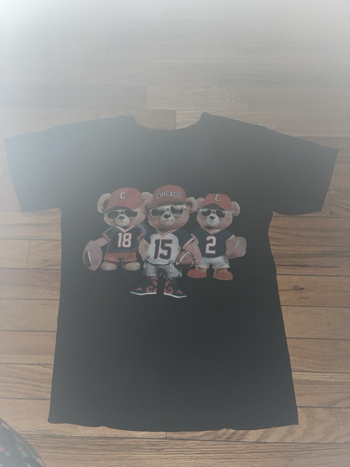 Brooklyn Vertical Chicago Bears Graphic Black Cotton Men&rsquo;s T-Shirt Size S