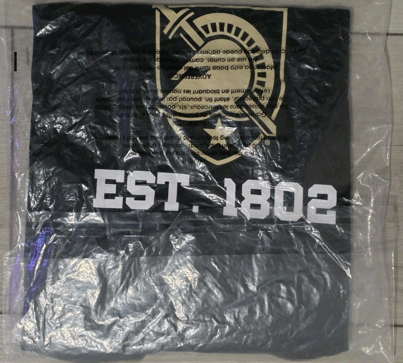 New Army West Point Black Knights T-Shirt Official NCAA Black Mens Size M Medium