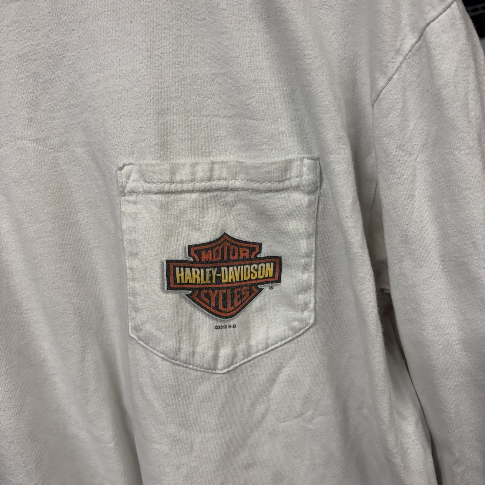 Vintage Harley Davidson Long Sleeve Shirt L With Side Hits Motorcycle