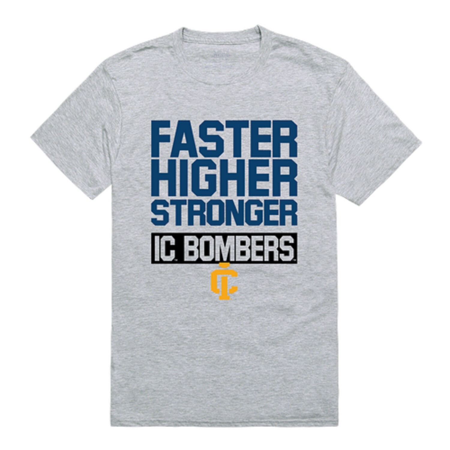 Ithaca College Bombers NCAA Cotton College Logo Workout Tee T-Shirt S – 2XL