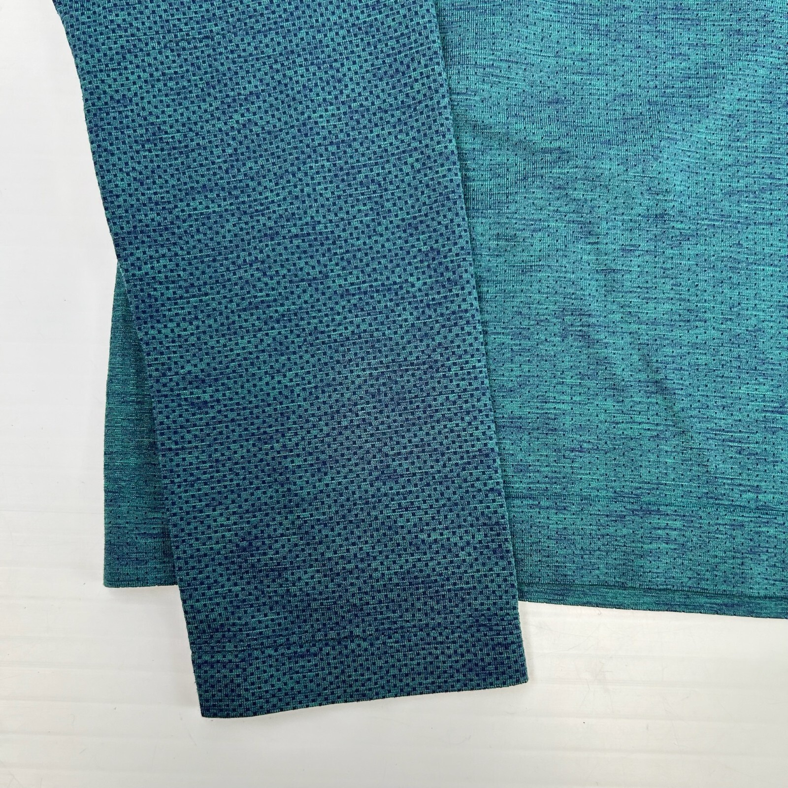 Lululemon Shirt Men Small Heather Teal Long Sleeve Train Work Party Run Gym Ex