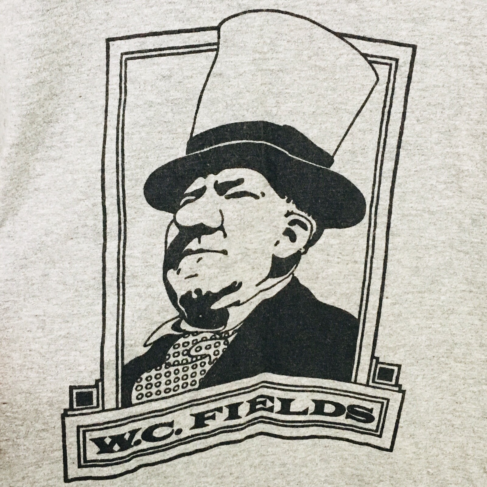 Vtg Artex W.C. Fields T-Shirt Adult S (34-36) Tee Shirt Heather Gray XS Fit