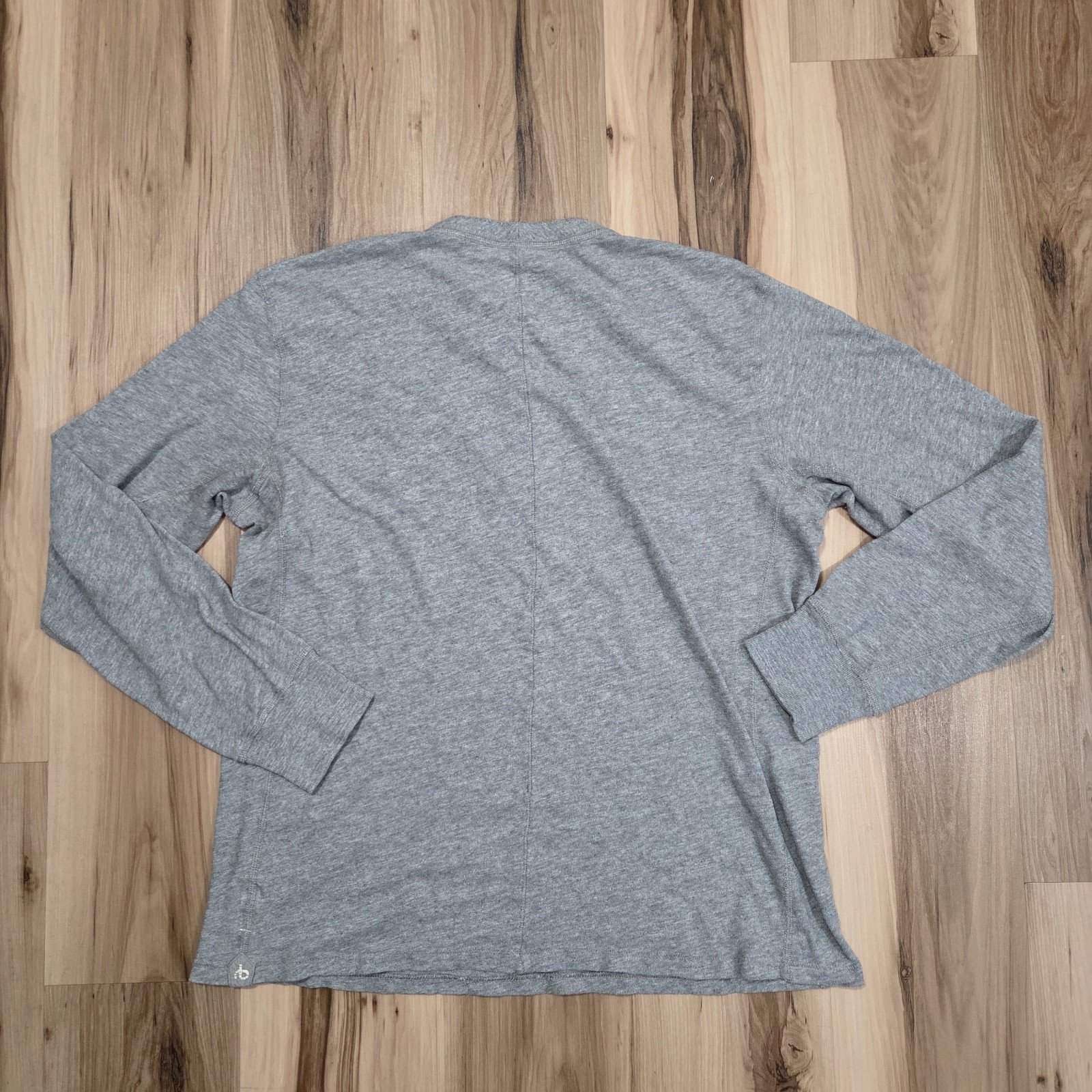 Rag & Bone Henley Shirt Mens XL Heather Gray Long Sleeve Cotton Grunge