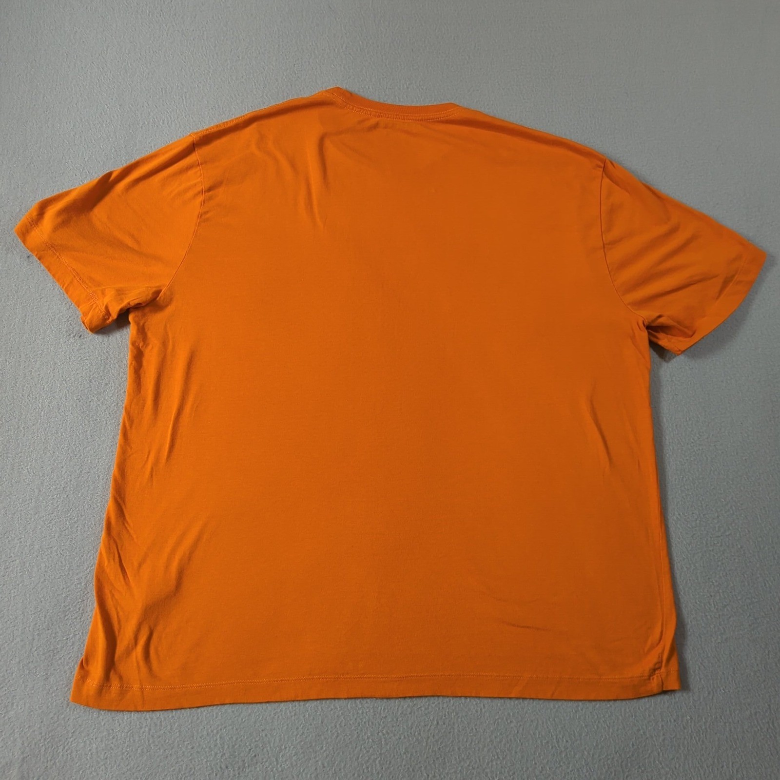 True Religion Mens Orange Graphic T Shirt Buddha Guitar Size 2XL Relaxed Fit
