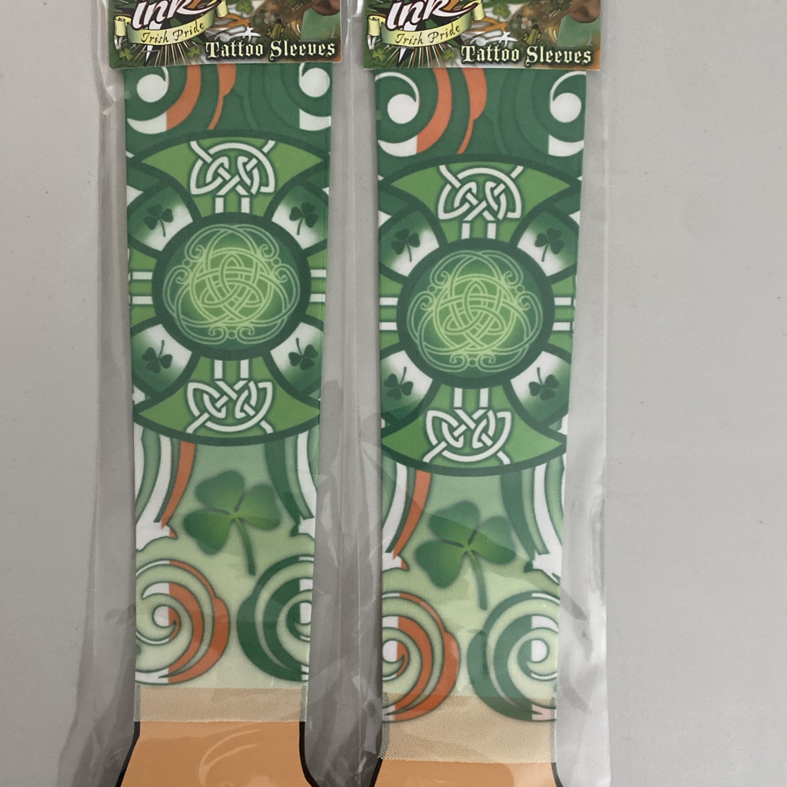 2 Irish Tattoo Sleeves IRISH PRIDE One Size NEW