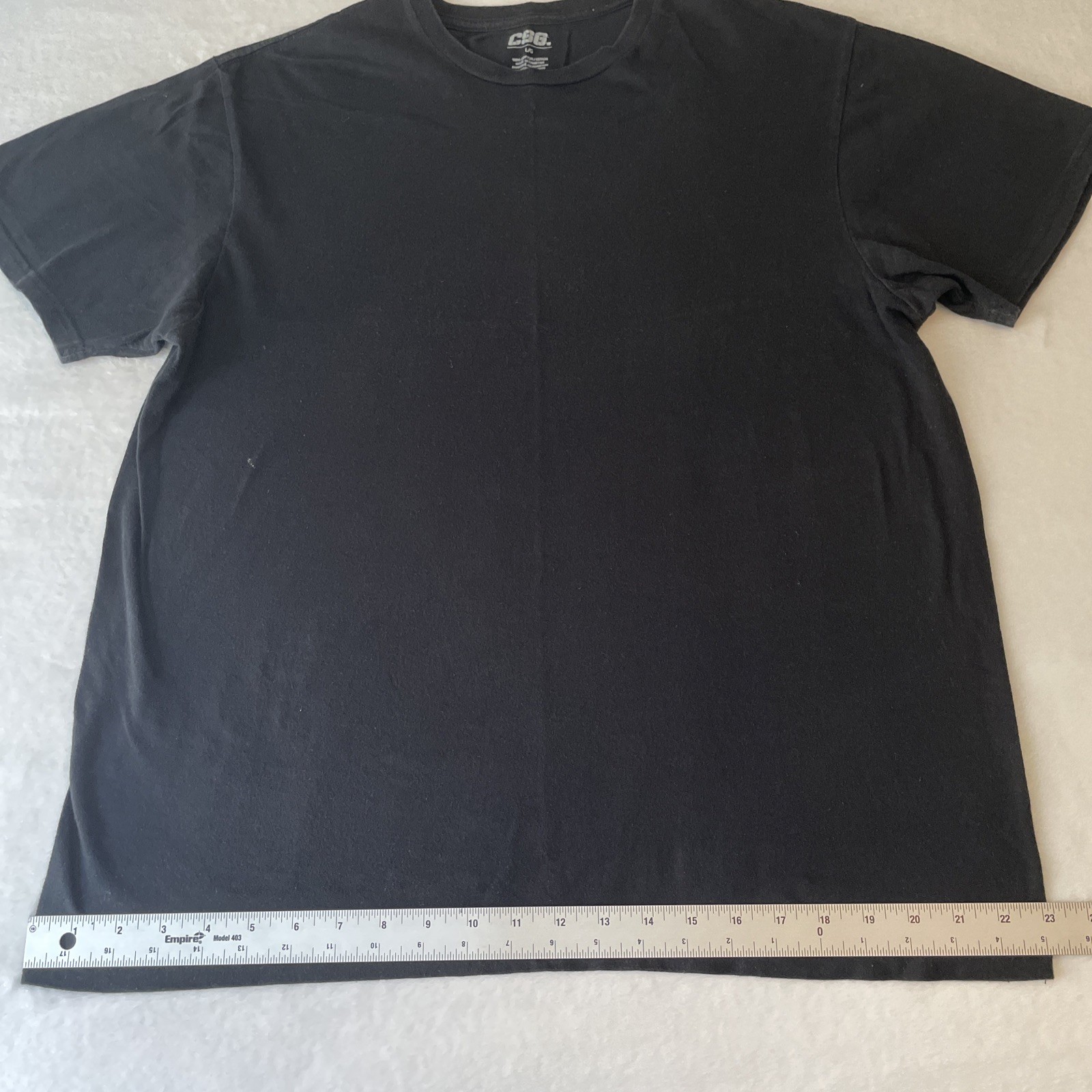 CSG. Men&rsquo;s Plain Black T-Shirt 100% Cotton Made In Pakistan Size L/G