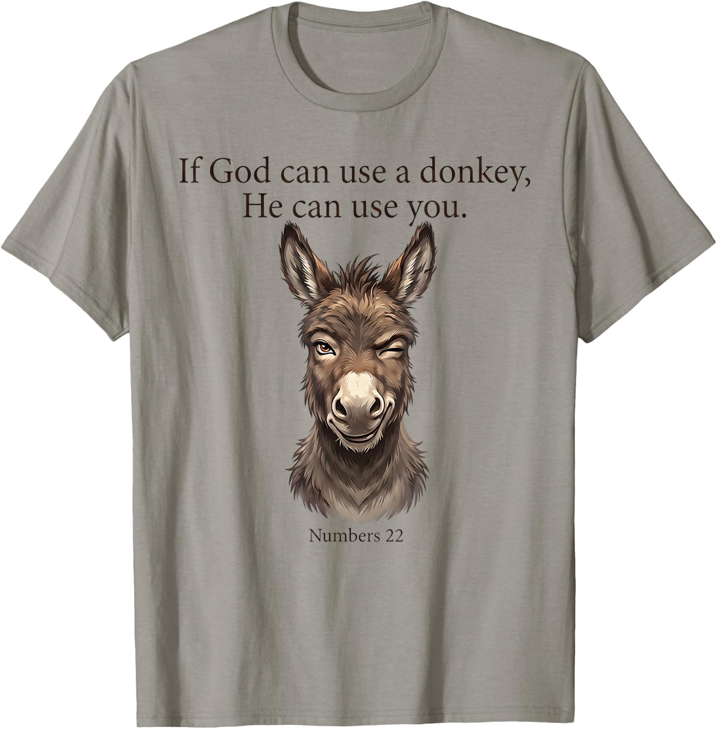 If God Can Use A Donkey He Can Use You Christian Bible Verse T-Shirt S-3XL