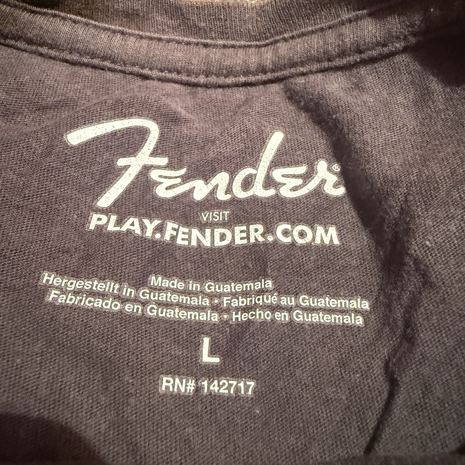 Fender California Mens TShirt L Large Black Tee Shirt Guitar Graphic