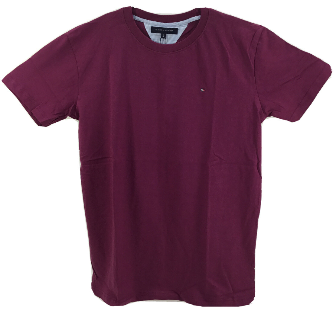 Tommy Hilfiger Men&rsquo;s, Classic Fit Crew Neck Flag Cotton T-Shirt, Purple, XL