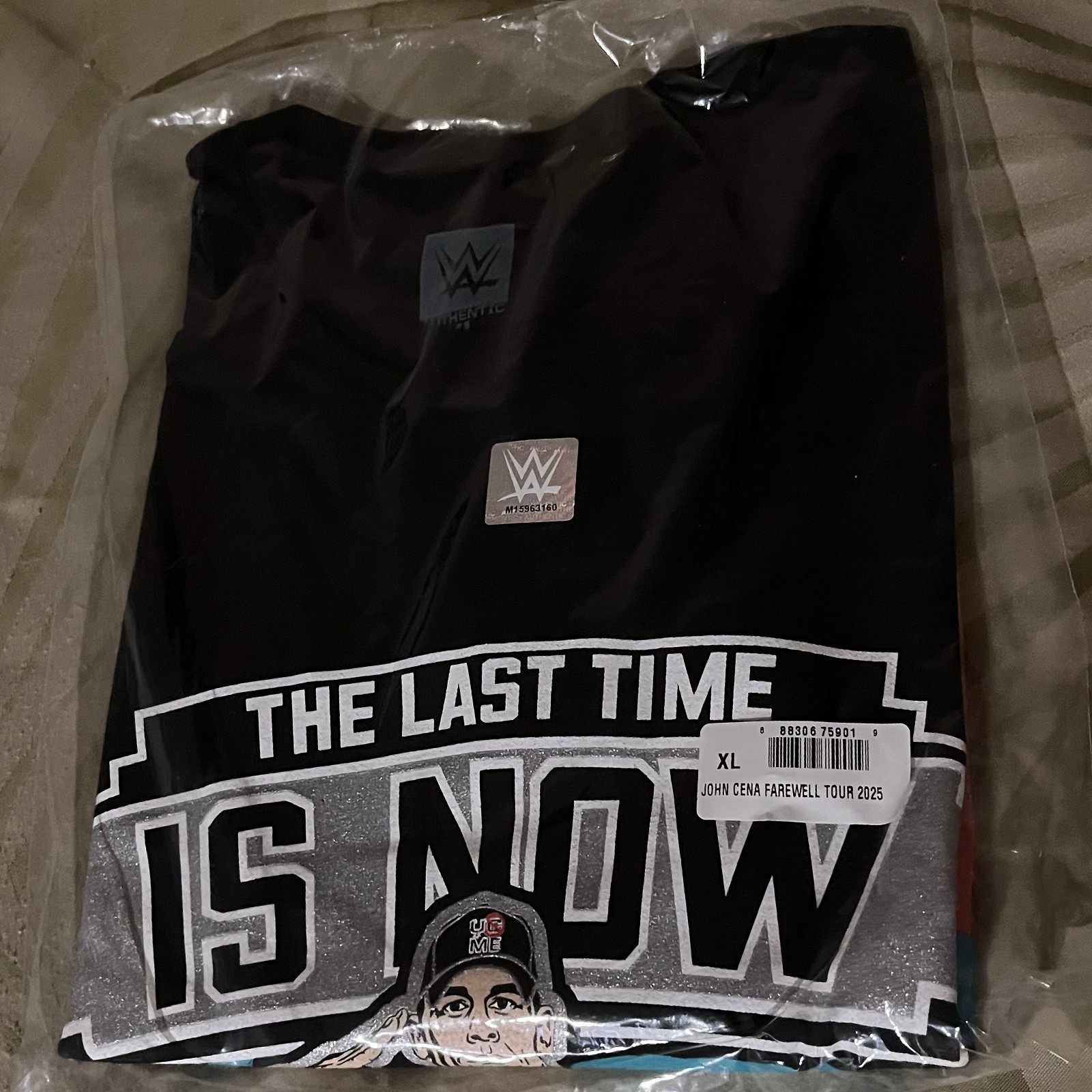 WWE Authentic John Cena San Antonio Spurs Shirt Farewell Tour Last Time is Now