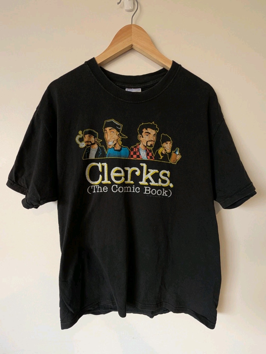 Vintage 1998 Clerks Comic Book T-shirt Large Kevin Smith View Askew Jay Silent