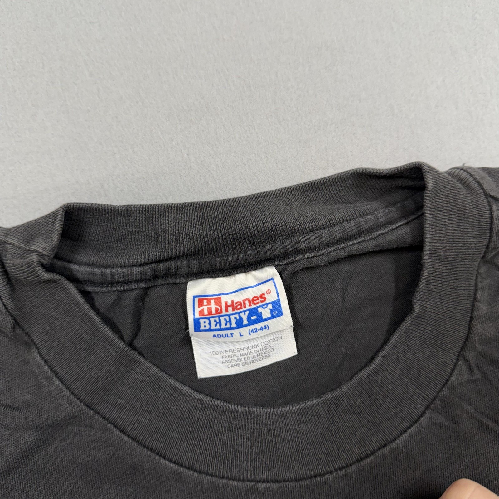 Vintage Hanes Shirt Mens Large Black POW MIA Patriotic Military Graphic Tee