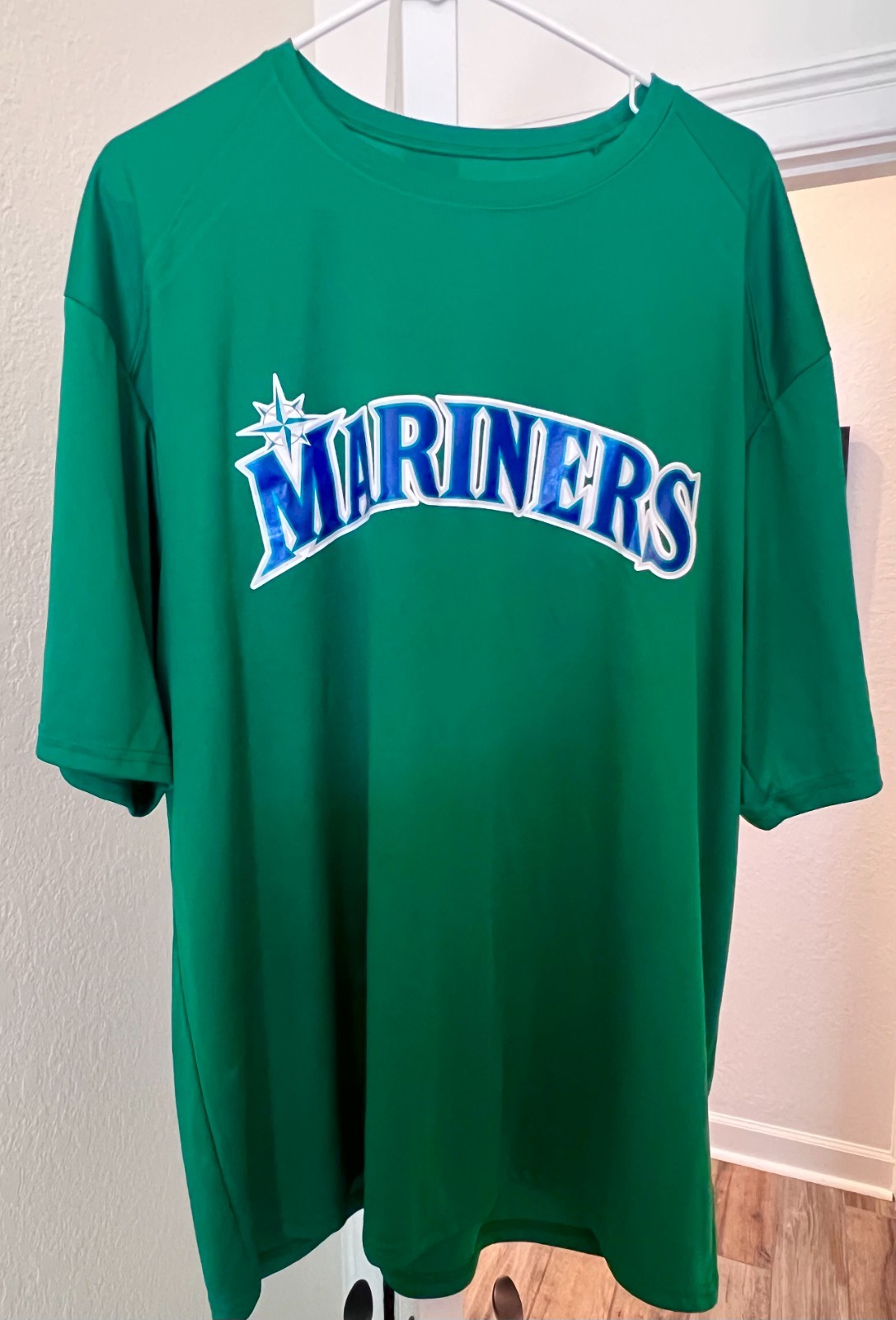 Seattle Mariners Logo Green Short Sleeve Badger Shirt Men’s XL / Custom