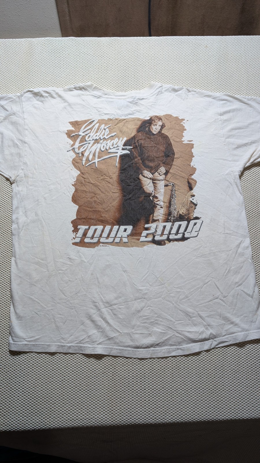 Y2K Vintage Eddie Money Classic Party Rock Tour Concert T Shirt 2000 Size XL