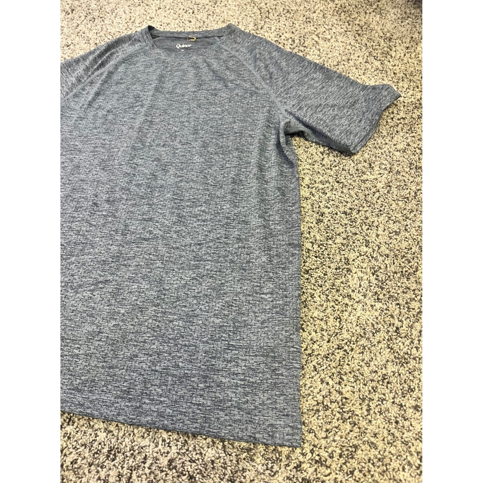 Quince Mesh Performance Training Tee Heather Blue Men&rsquo;s Medium Athleisure Sport