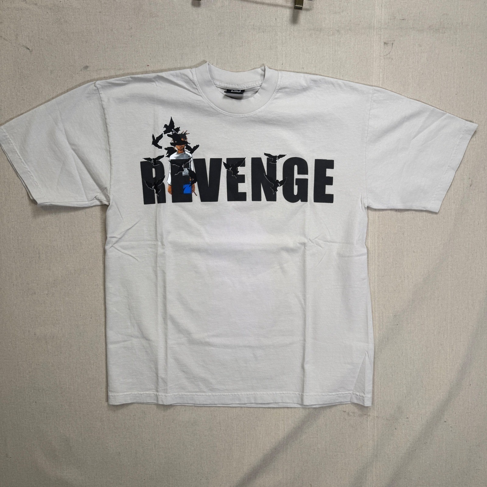 Revenge x Juice WRLD Crows Tee Cement Grey XXL – Deadstock New in Bag