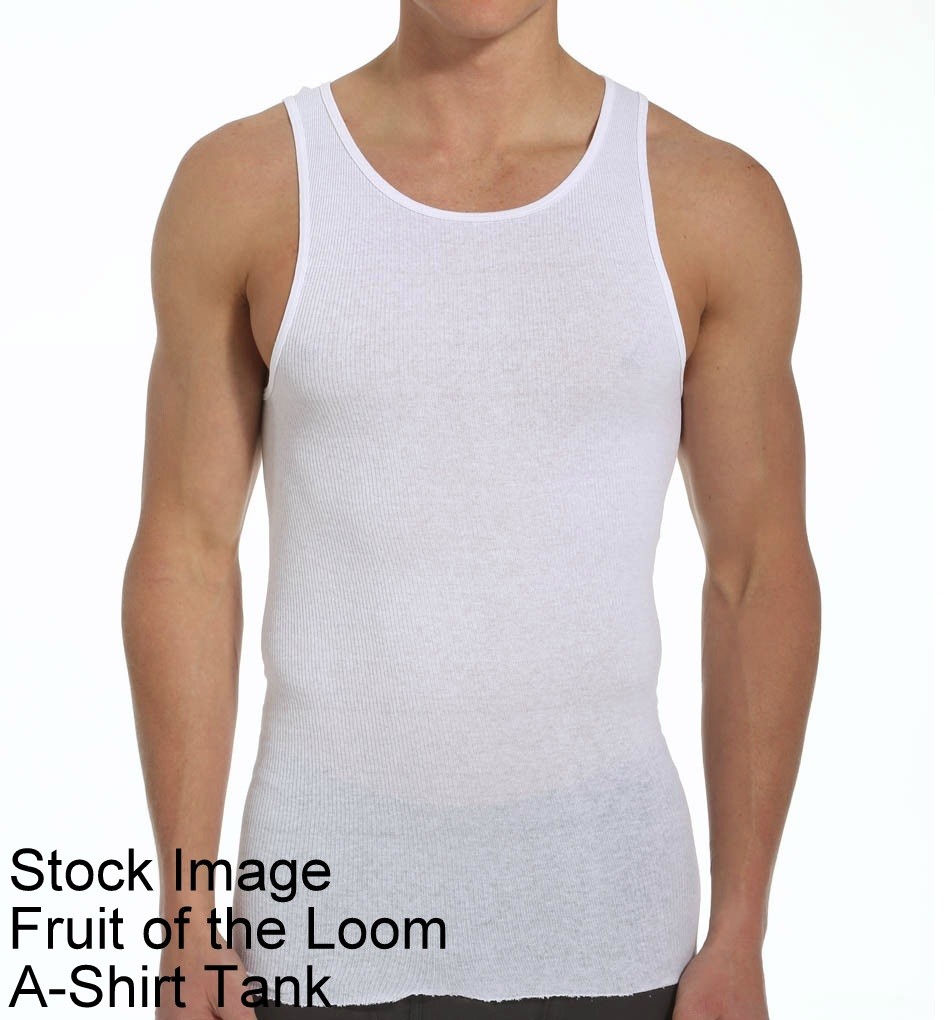 21 White Small S 34-36 Inch A-Shirt Tanks Fruit Of The Loom C/P 86-91 CM