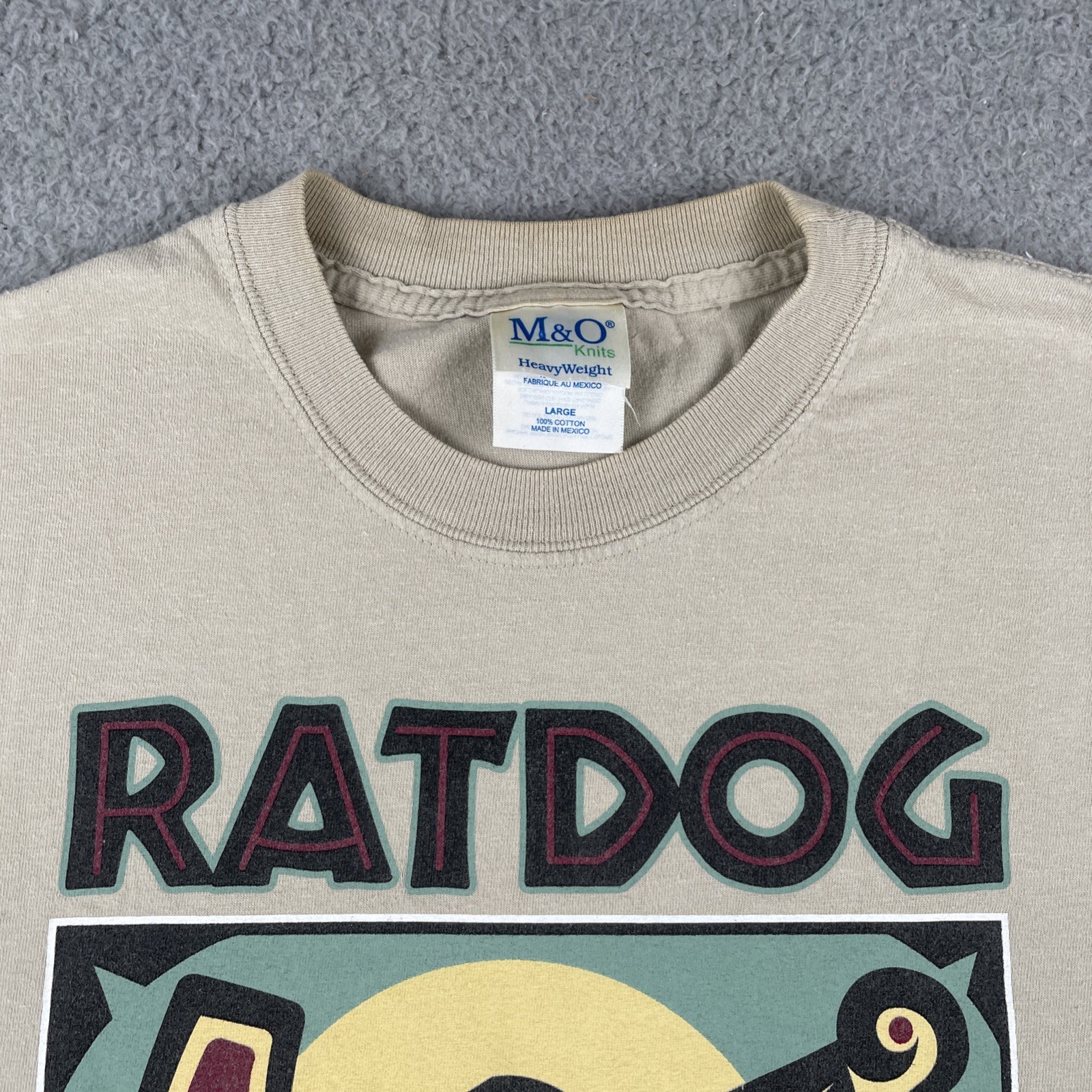 Vintage Rat Dog Music 2001 Band Shirt Live Front & Back Print Large Y2K Brown