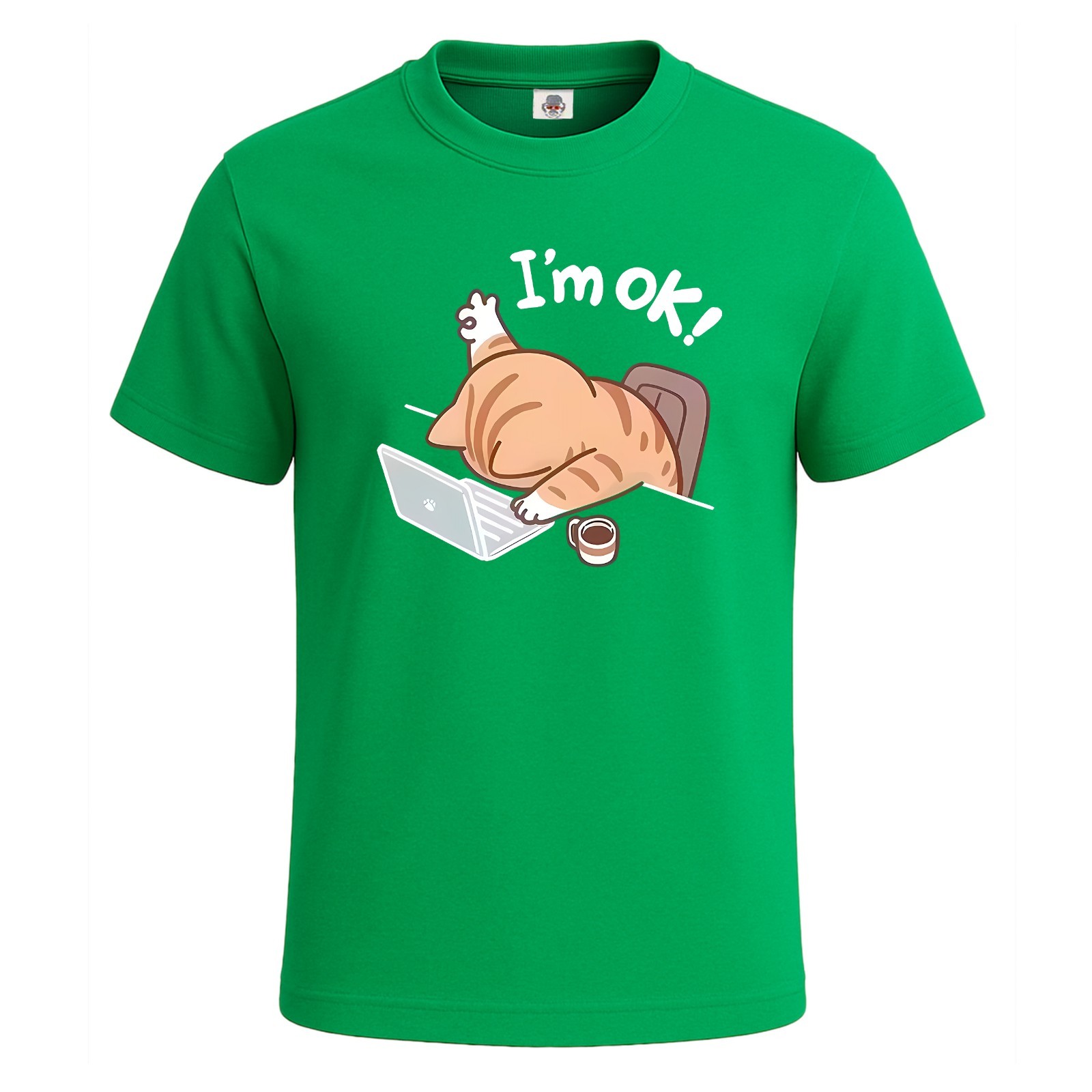 I&rsquo;m Ok Office Hard Work Cat Novelty Gift Men&rsquo;s T Shirt Funny Party Shirt Top