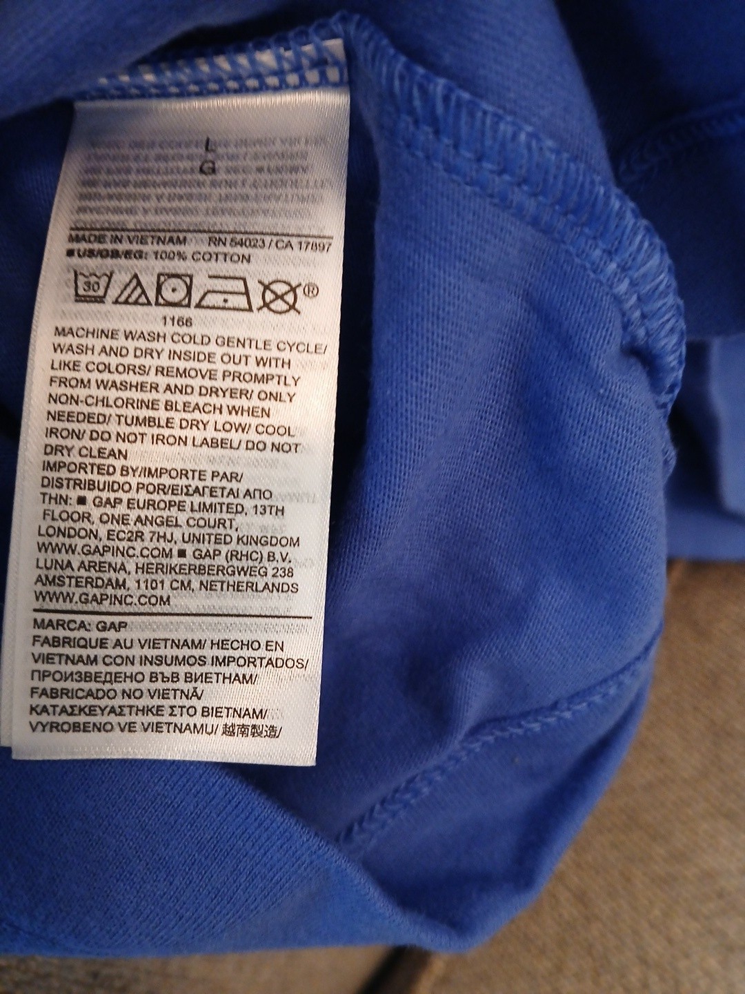 NEW Men&rsquo;s GAP Ultra Soft Long Sleeve Boxy Tee, Blue, Size Large