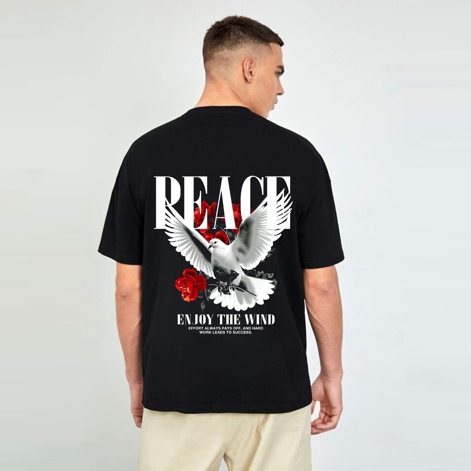 Men’s Premium Printed Black T-Shirt | Soft Cotton Tee | Trendy Casual Top