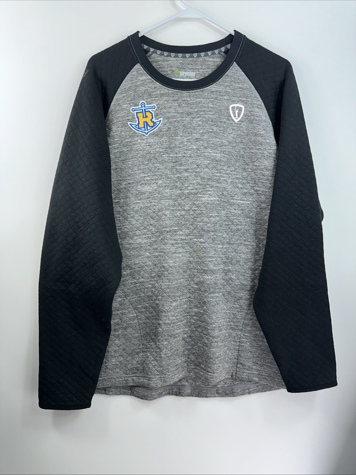 NWT Adrenaline Rollins University Tars Men’s XL Coastal Crew Gray Black LS Shirt