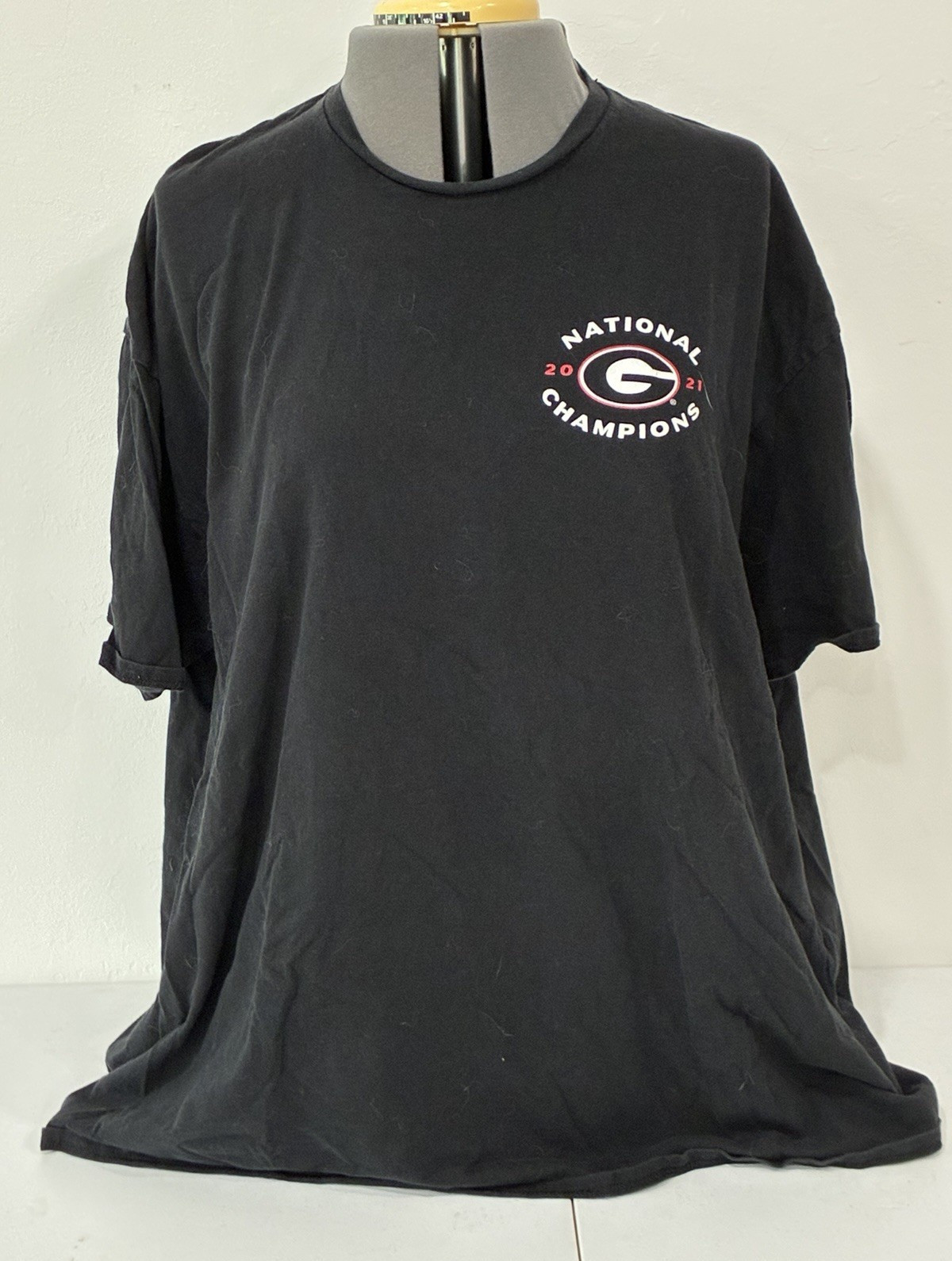 Fanatics UGA Georgia Bulldogs 2021 National Champions Shirt Black 4XL Big & Tall