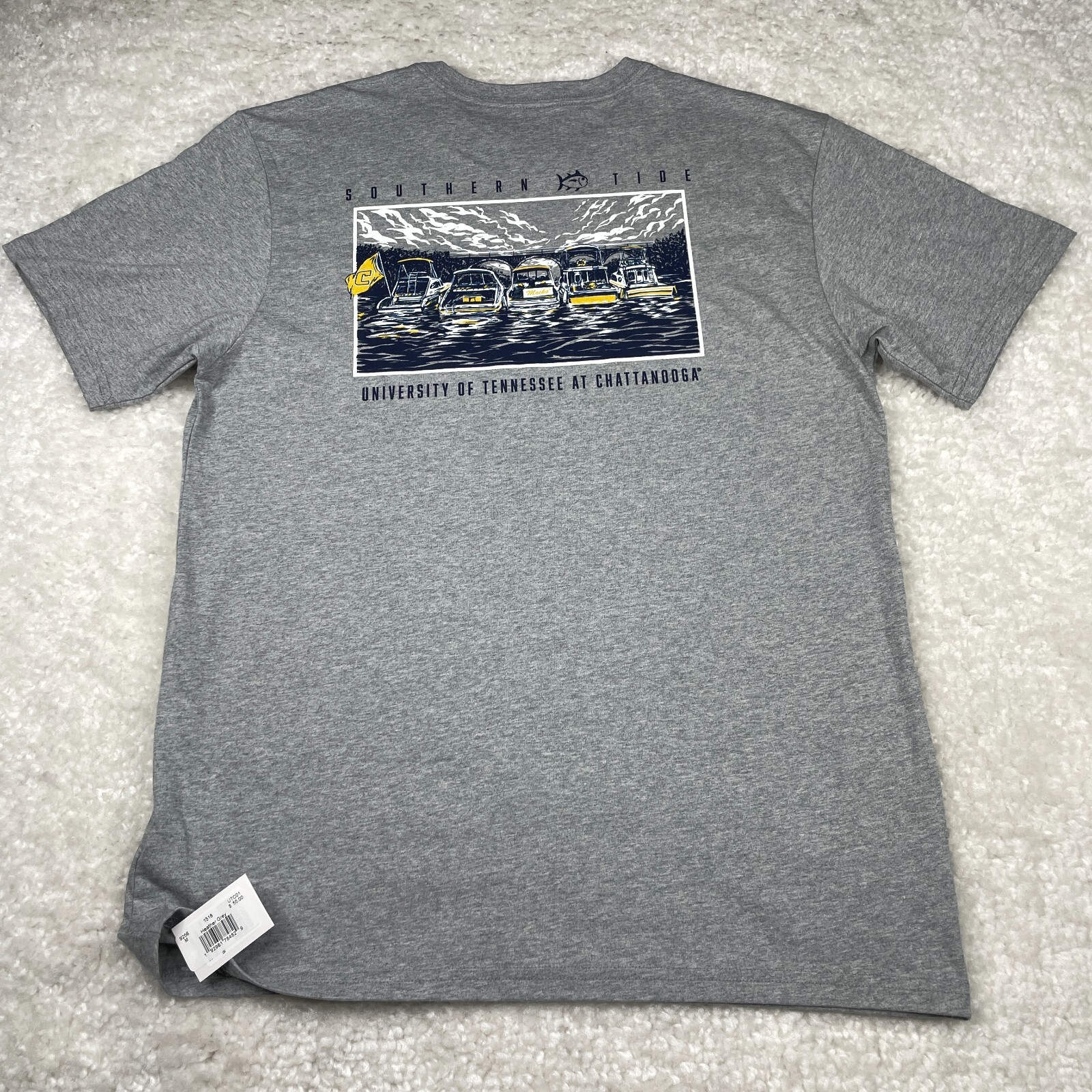 Southern Tide T-Shirt Mens Small Gray SS Chattanooga Mocs UTC University