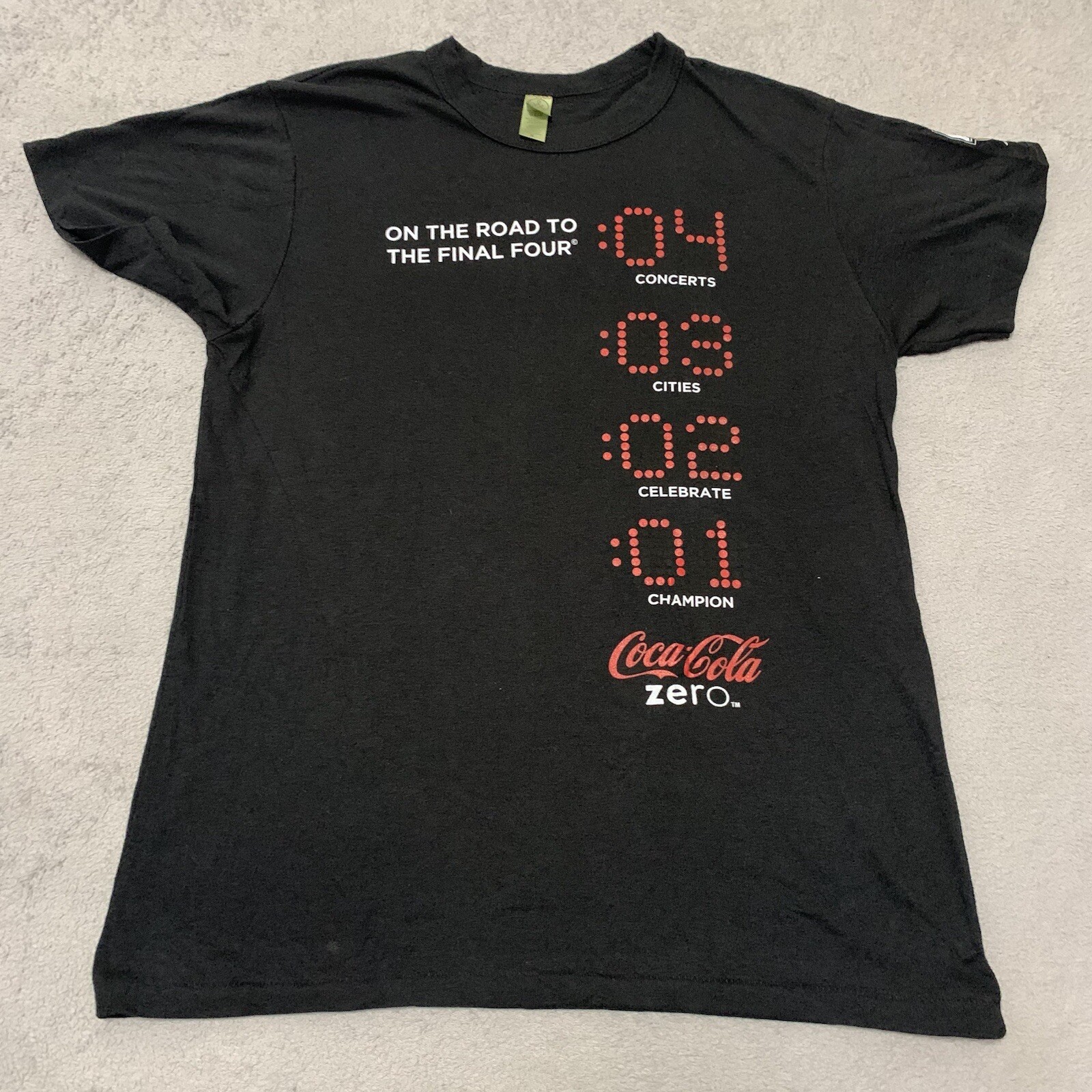 Coca Cola Zero NCAA Final Four Atlanta Men’s T-Shirt Medium M Black 2013 Music