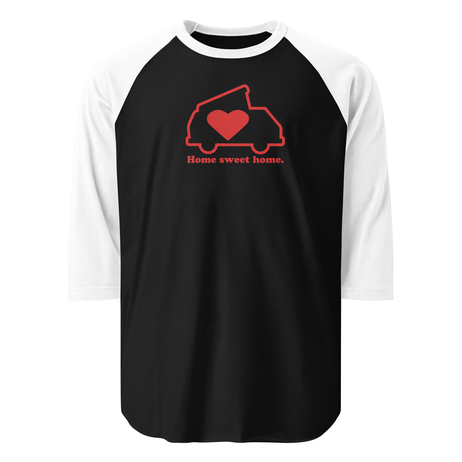 Home Sweet Vanagon Westy T3 Camper Van Bus Heart Love Raglan Baseball T-Shirt