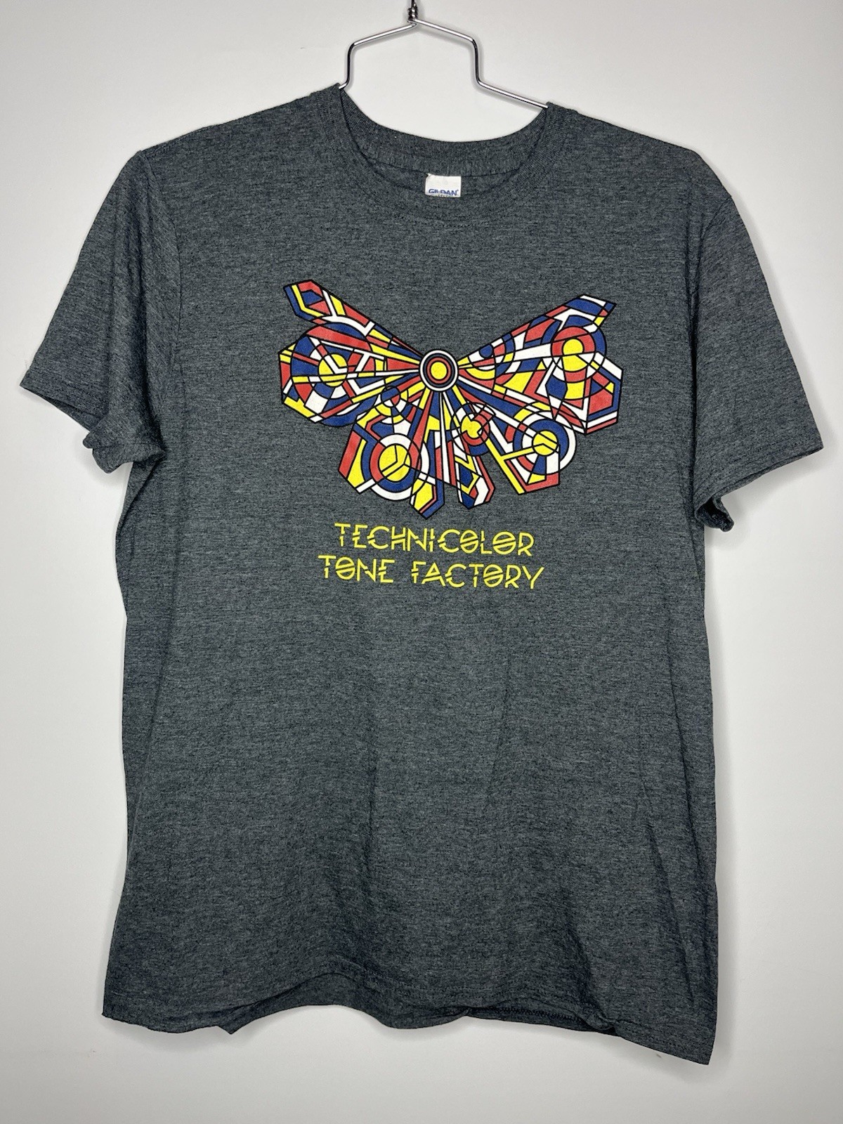 Technicolor Tone Factory T Shirt Men L Slim Gray Poly-Cotton Blend POME Colorado