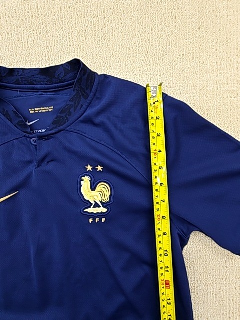 Nike Men&rsquo;s Navy France Soccer Jersey S Dri-FIT Short Sleeve