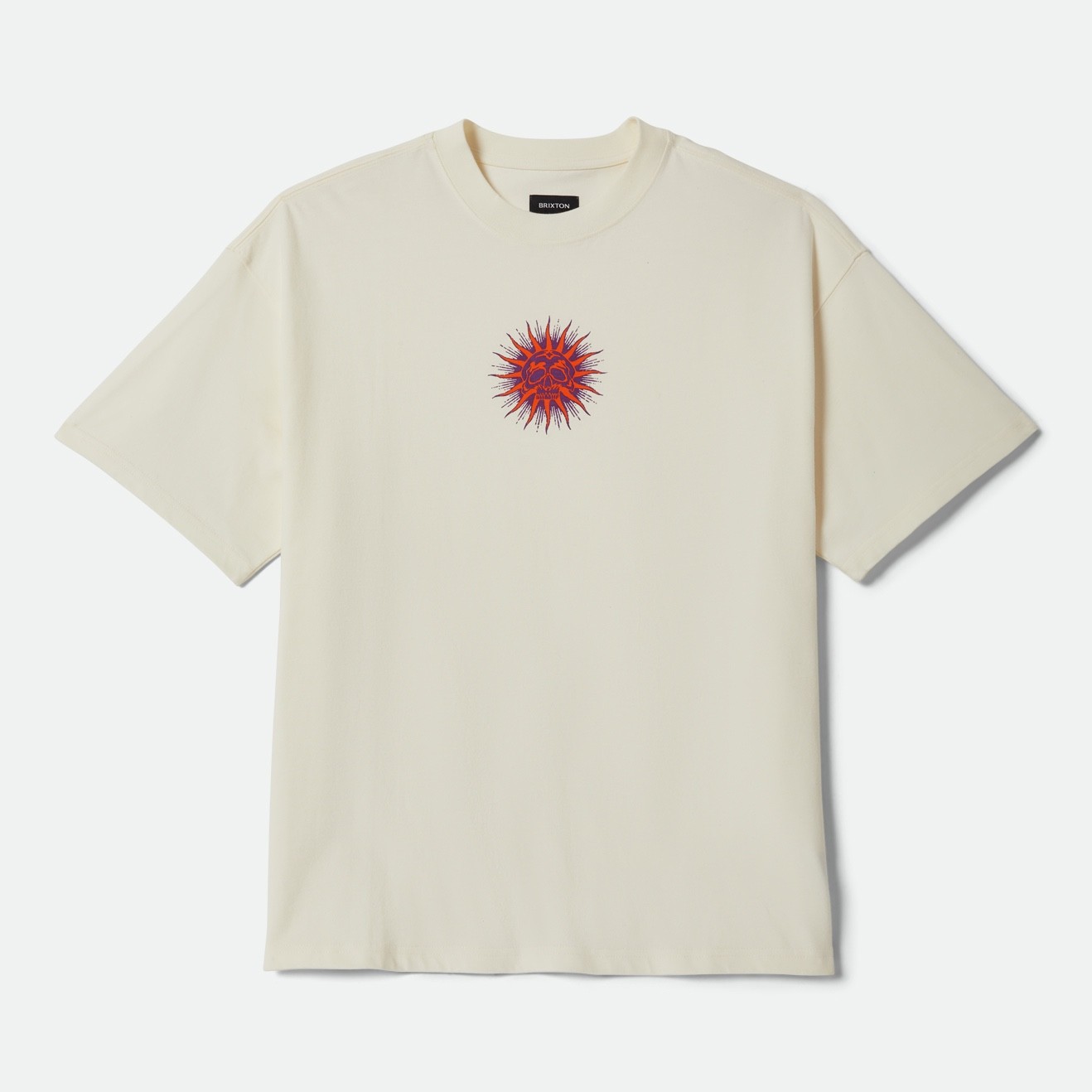 BRIXTON OVERSIZED TEE T-SHIRT SIZE: M CREAM