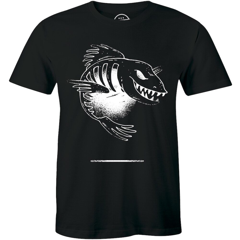Scary Wild Evil Fish Skeleton Creepy Creature Men&rsquo;s T-shirt Dad Gift Tee