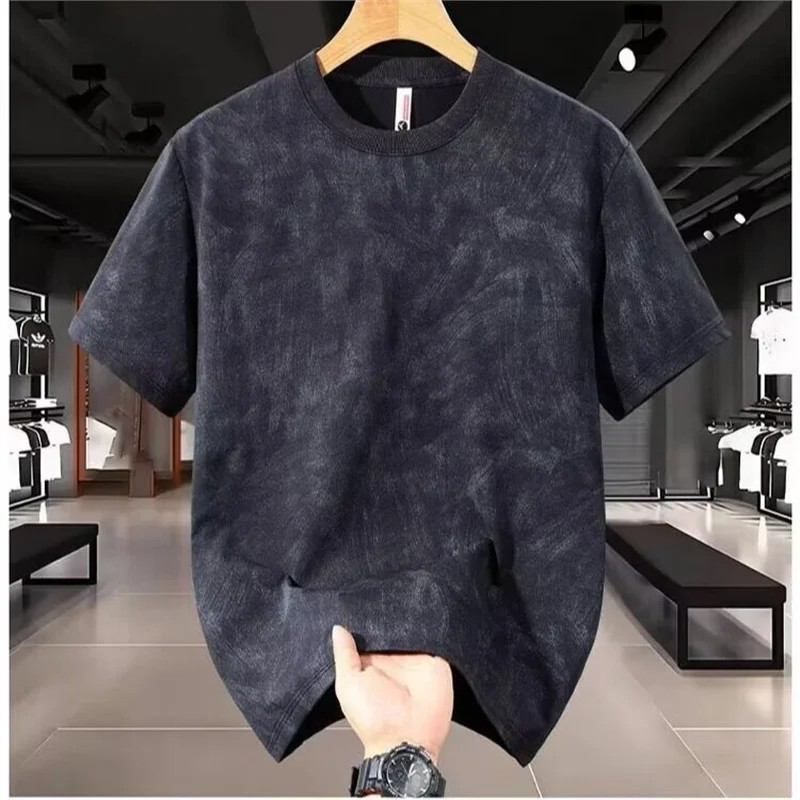 Men&rsquo;s Loose Fit Short Sleeve T-Shirt Breathable Ice Silk Summer Casual Tee