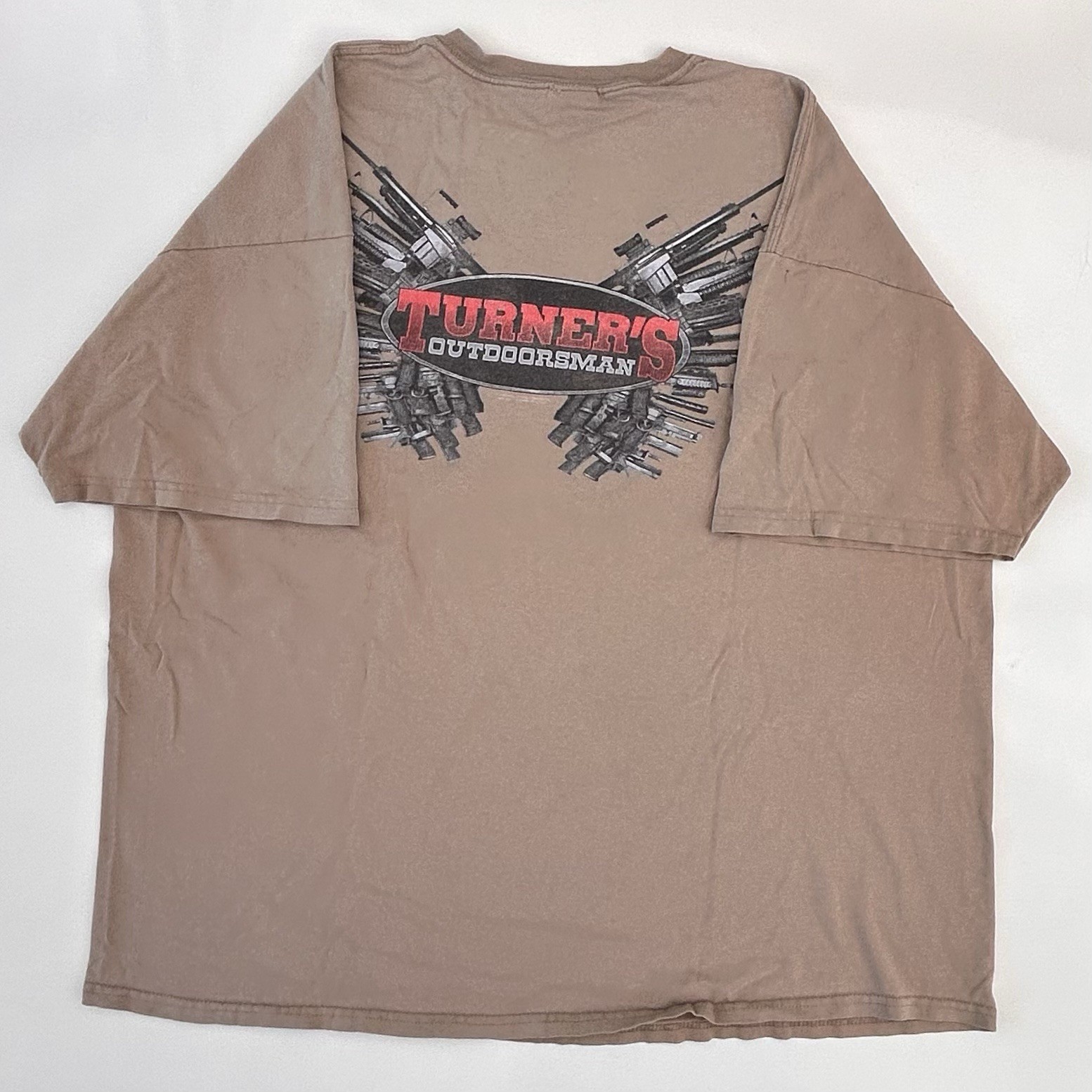 Vintage Turner’s Outdoorsman Guns Automatic Weapons Graphic T Shirt Men’s 2XL