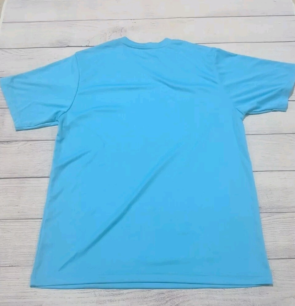 Champion Mens Short Sleeve Crew Neck Stylish Plain Blank T-Shirt BLUE LARGE