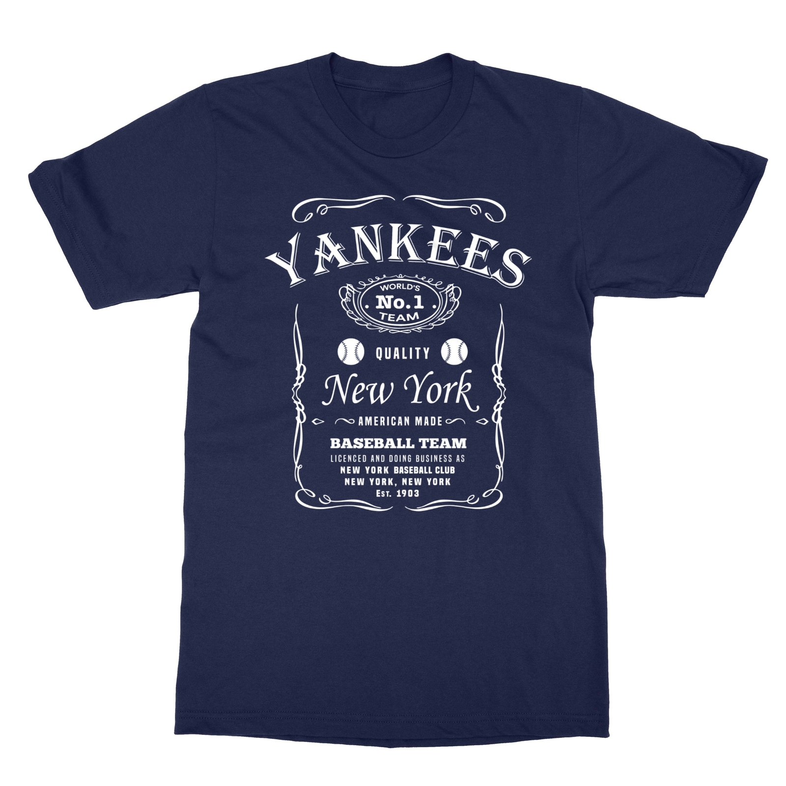 New York Yankees Whiskey NY NYC JD Whisky Men&rsquo;s T-Shirt