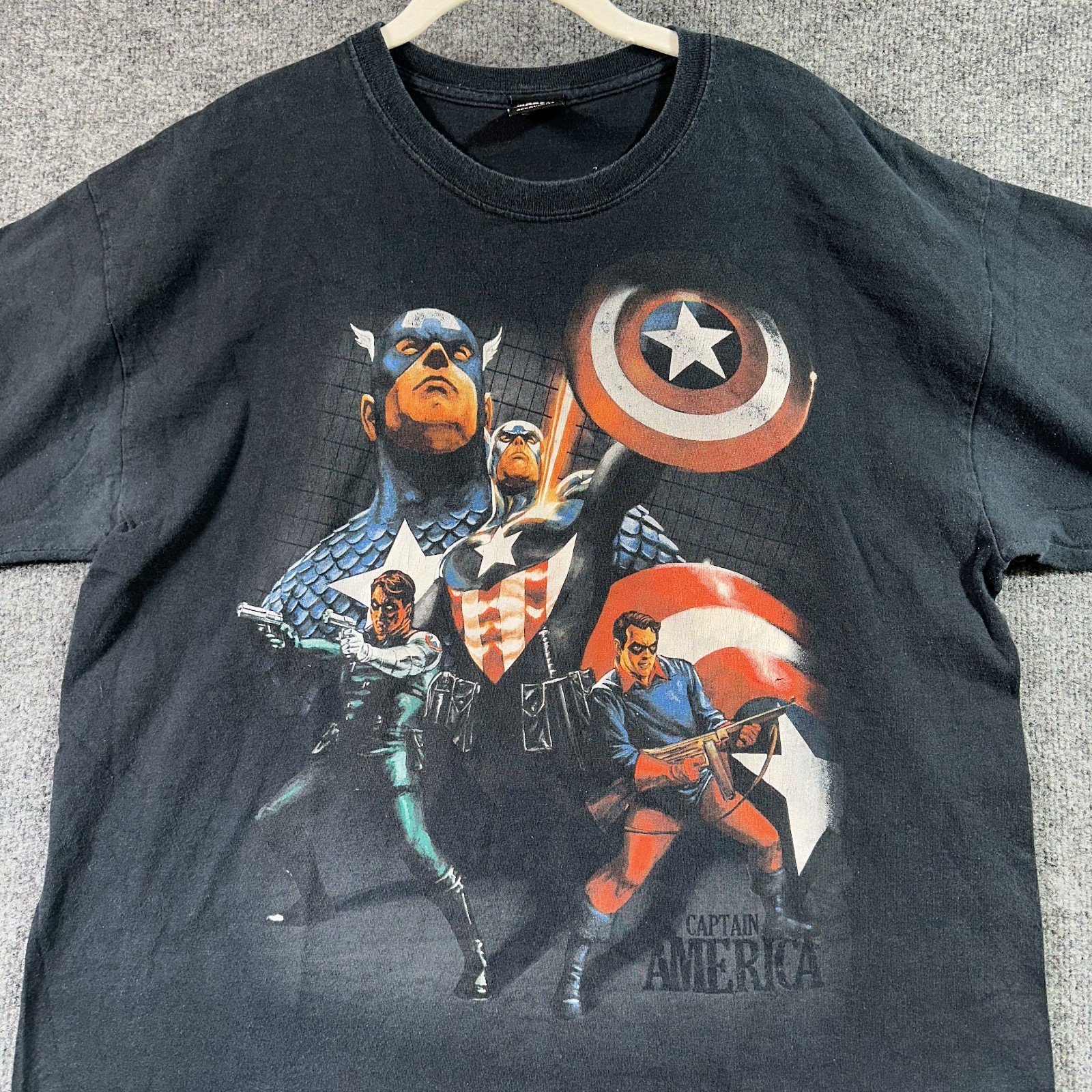 Marvel Mad Engine Captain America Vol 5 #600 T-Shirt Large Black Graphic 2009