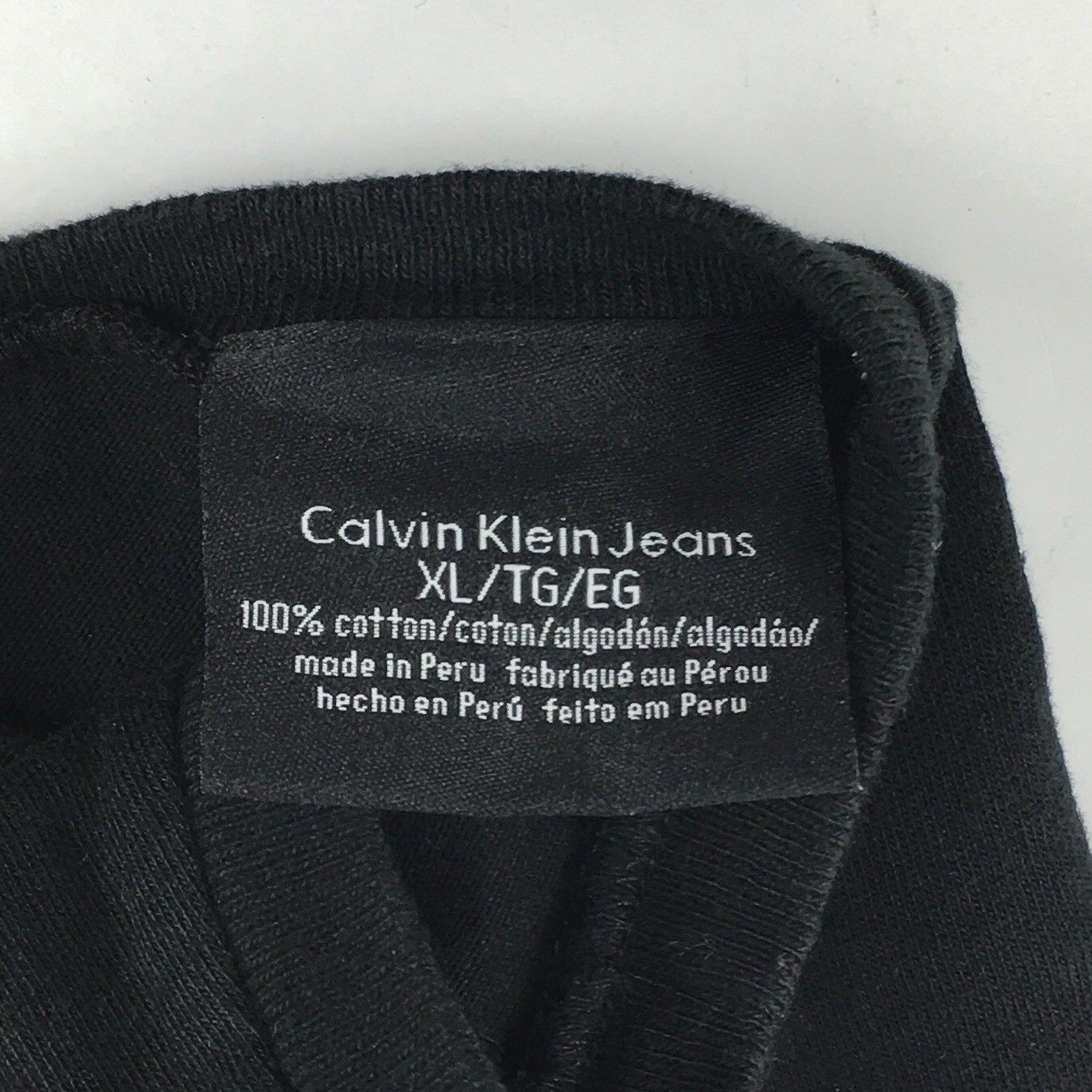Calvin Klein Synthetic Splash T Shirt Mens Size XL Black Made In Peru